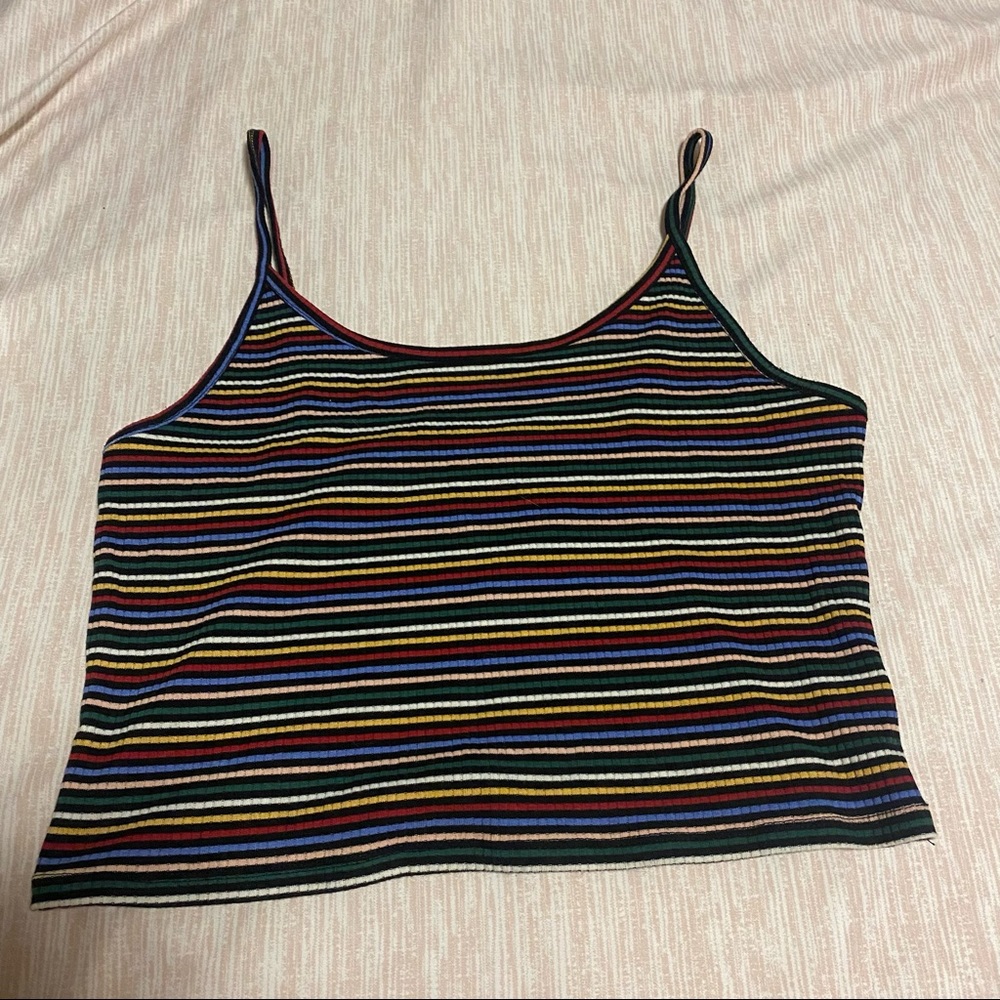 American Eagle rainbow crop top size L
